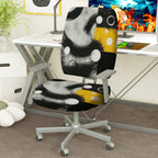 2-Piece Abstract Modern Artistic Moon Star Universe  Computer Chair Cover Set, Seat and Backrest