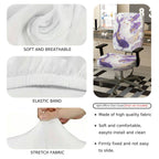 2-Piece Cat Fish Fantasy Art  Computer Chair Cover Set, Seat and Backrest