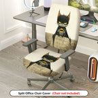 2-Piece Cat Batman Black Fun Creative  Computer Chair Cover Set, Seat and Backrest