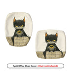 2-Piece Cat Batman Black Fun Creative  Computer Chair Cover Set, Seat and Backrest