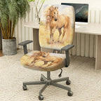2-Piece horse flower meadow  Computer Chair Cover Set, Seat and Backrest