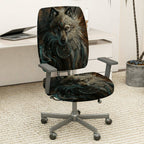 2-Piece Wolf Tribal Dreamcatcher Artistic Mystical  Computer Chair Cover Set, Seat and Backrest