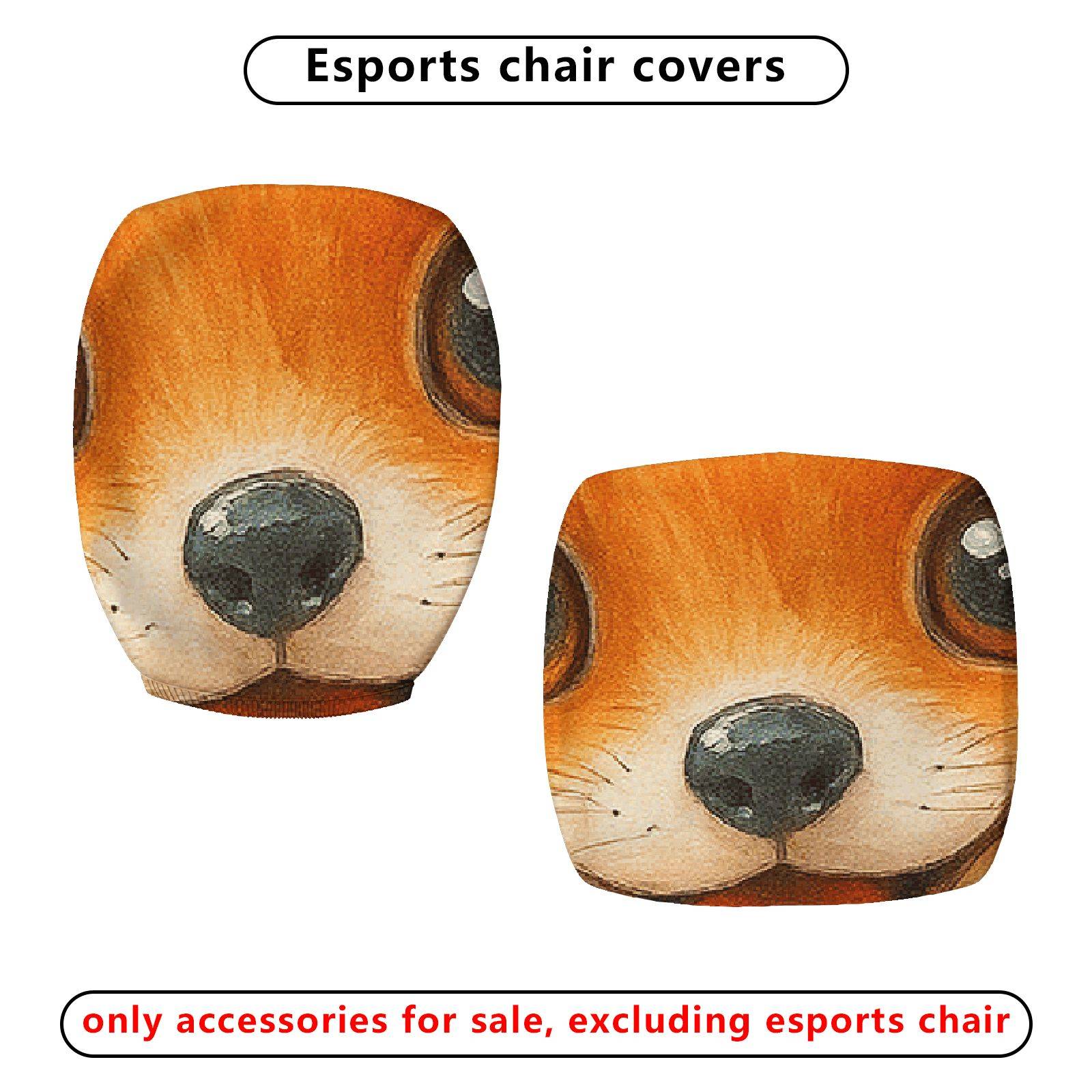 2-Piece Abstract Colorful Artistic Vibrant Nature  Computer Chair Cover Set, Seat and Backrest