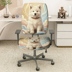 2-Piece Cute Dog Cloud Fantasy Dream Art  Computer Chair Cover Set, Seat and Backrest